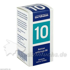 Biochemie Orthim Nr. 10 Natrium sulfuricum D 6, 100 ST – PZN 9492192 из Германии