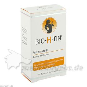 BIO H TIN Vitamin H 2.5mg für 12 Wochen, 84 ST – PZN 9900432 из Германии