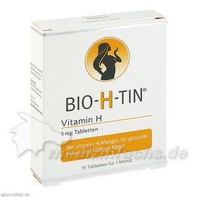 BIO H TIN Vitamin H 5mg für 1 Monat, 15 ST – PZN 9900449 из Германии