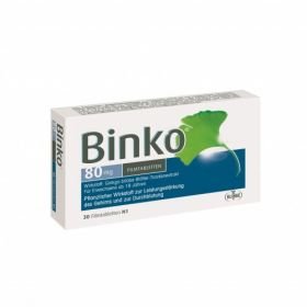 BINKO 80 MG, 30 ST – PZN 9921948 из Германии