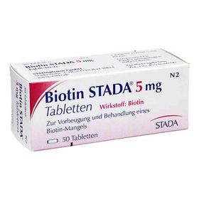 Biotin Stada 5 mg Tabletten (50 stk) – PZN 1328576 из Германии