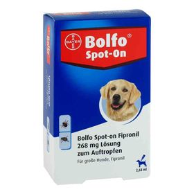 Bolfo Spot-on Fipronil 268 mg Lösung für grosse Hunde (3 stk) – PZN 12728876 из Германии