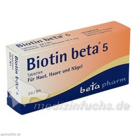 Biotin beta 5, 20 ST – PZN 1841919 из Германии