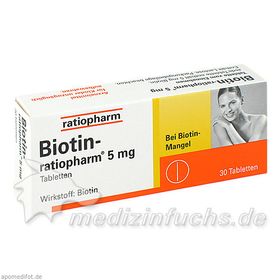Biotin-ratiopharm 5 mg, 30 ST – PZN 3627892 из Германии