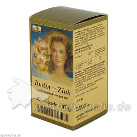 Biotin + Zink Haarkapseln, 100 ST – PZN 4595645 из Германии