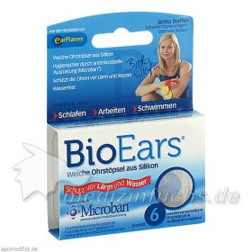 BioEars Antimikrobielle Silikon-Ohrstöpsel, 6 ST – PZN 5468222 из Германии