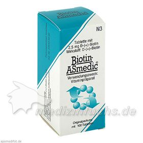 Biotin-ASmedic 2.5mg, 100 ST – PZN 552202 из Германии