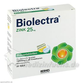 Biolectra Zink, 20 ST – PZN 8656272 из Германии